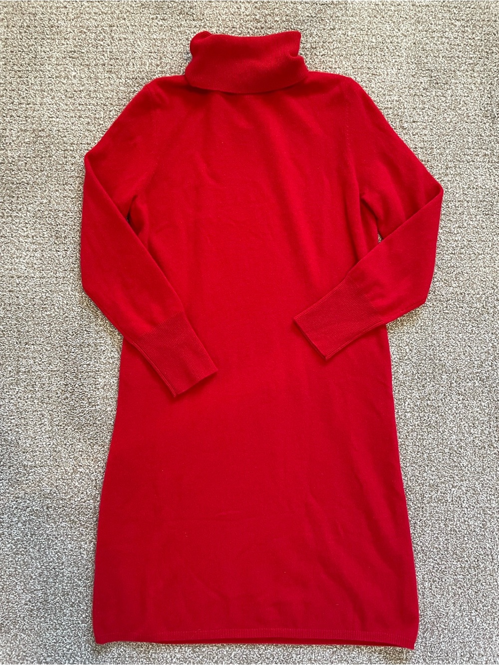 Neiman Marcus Red Cashmere
Turtleneck Sweater Dress